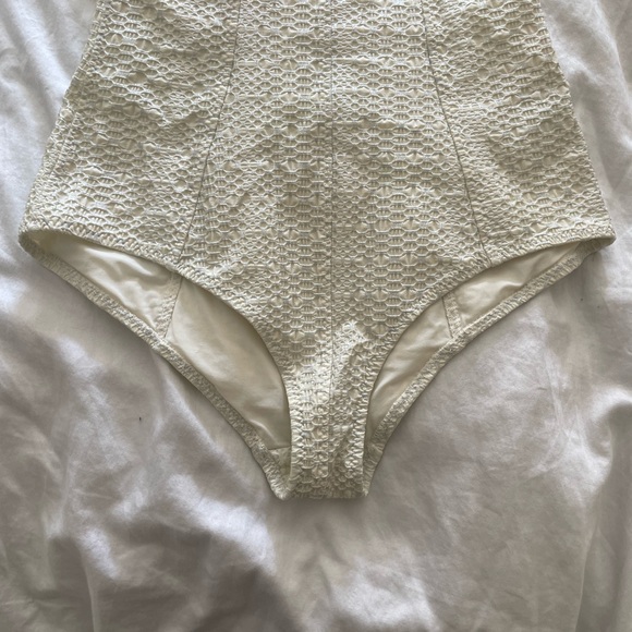 NWOT Lisa Marie Fernandez Buckle Bandeau Maillot swimsuit - Picture 12 of 13